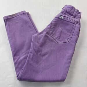 Lee Vintage Purple Jeans Girls size 8 Slim 18x21 Union Made